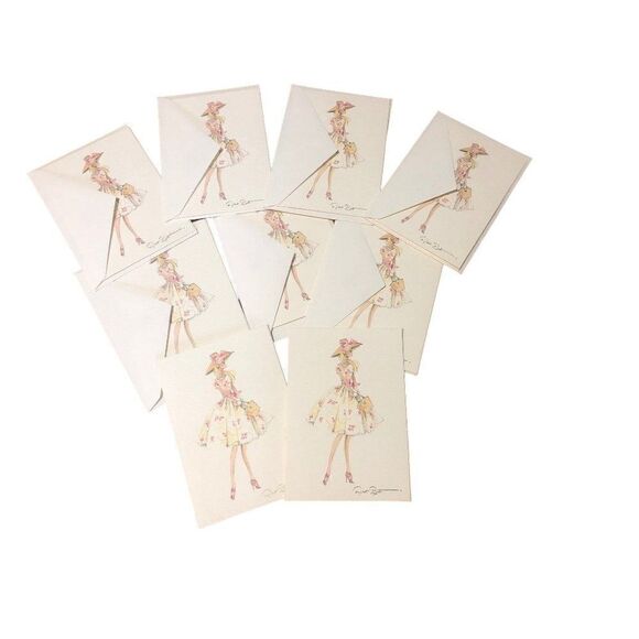 Barbie Garden Party by Robert Best Card GraphiqueDeFrance Set of 9 VTG - Picture 1 of 3